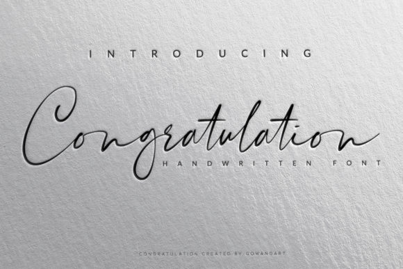 Congratulation: A Charming Script Font for Web Design