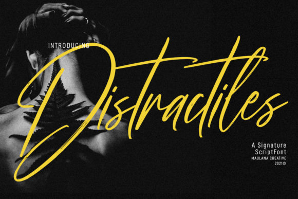 Distractiles Review: A Bold Script for Modern Brand Identity