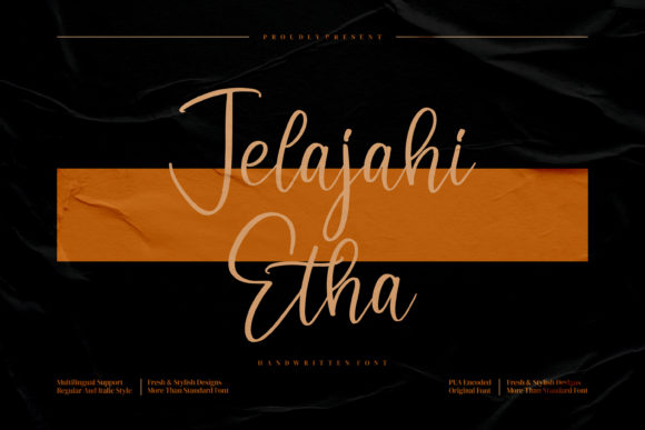 Jelajahi Etha: A Timeless Handwritten Font for Editorial Design