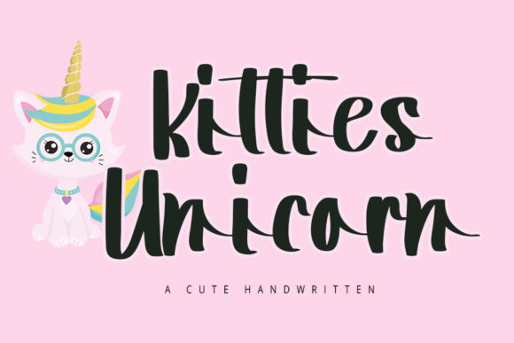 Kitties Unicorn: A Handwritten Font for Your Brand