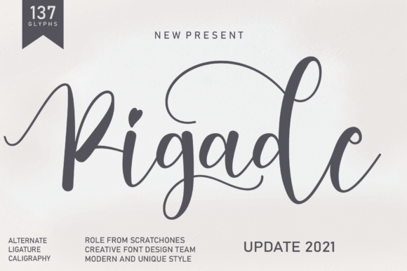 Pigade Font: Elevating Brand Identity with Elegant Script