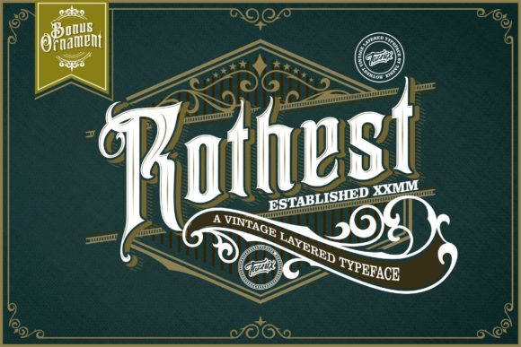 Rothest: A Classic Blackletter Font for Handmade Brands